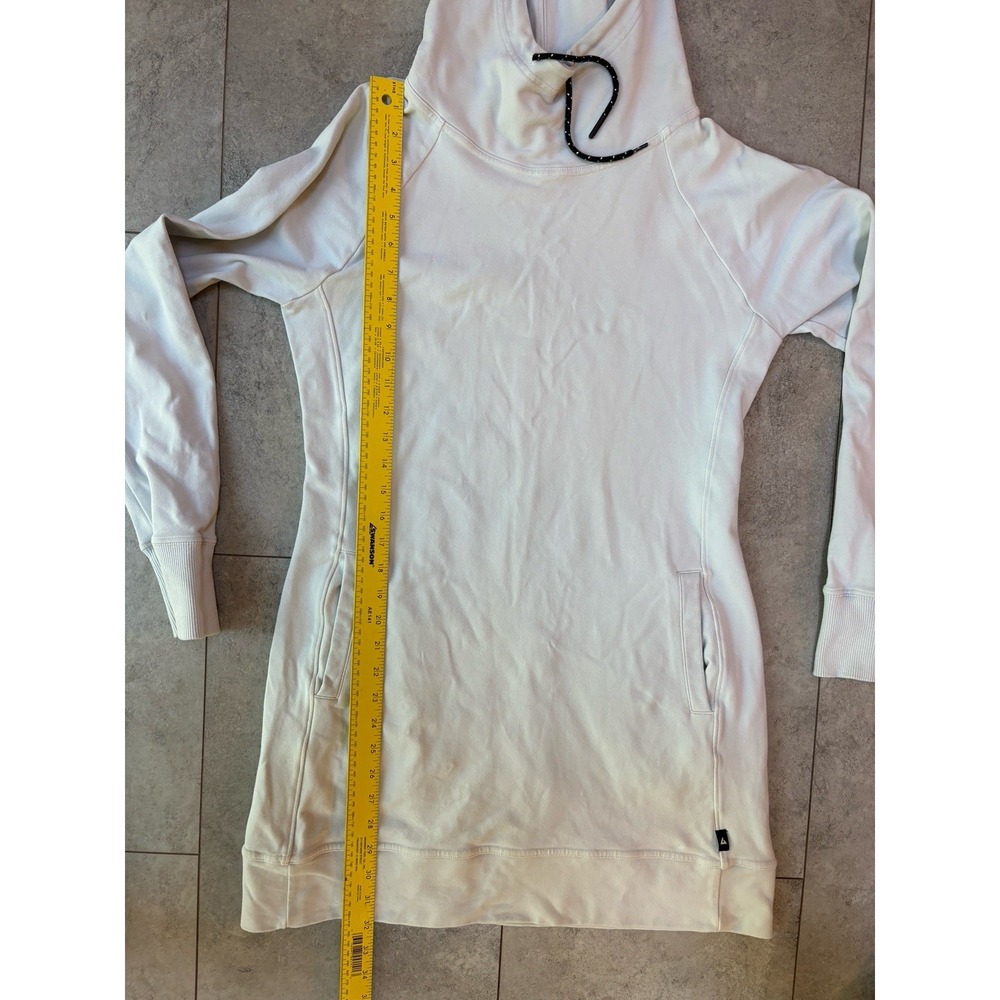 American Giant Hoodie Dress Women's M White Pullover Athleisure Cozy Layering - Picture 6 of 6